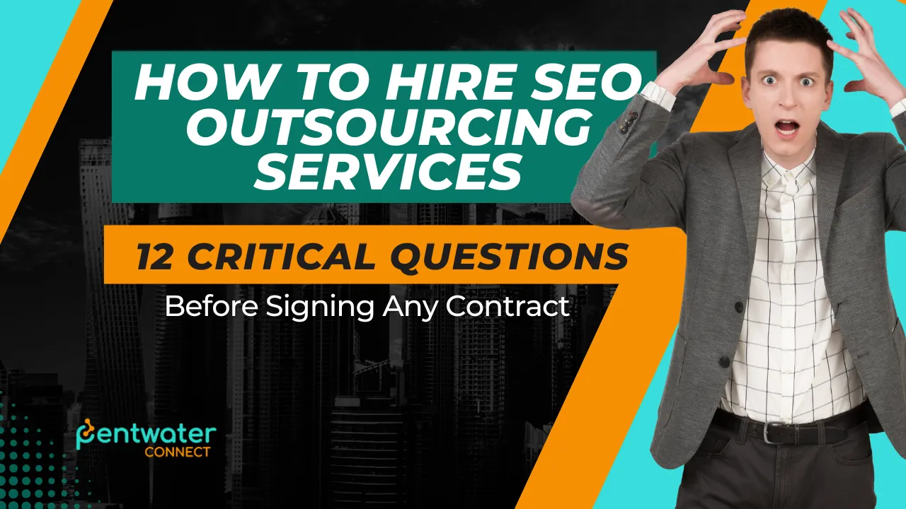 A professional presenting the best SEO outsourcing tips, showing how to hire SEO outsourcing services with the right questions before signing a contract